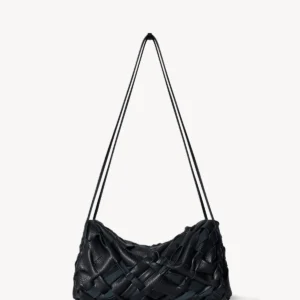 The Row Woven Alix Bag Black