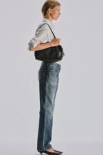 The Row Astra Black Leather Bowling Bag