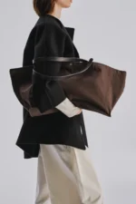 The Row XL Idaho Dark Brown Leather Bag