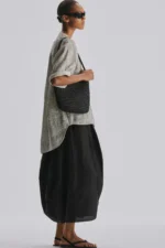 The Row Alma Black Raffia Shoulder Bag