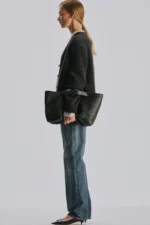 The Row Large Black Kit Tote Bag