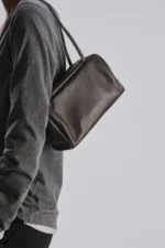 The Row Astra Dark Brown Leather Bag