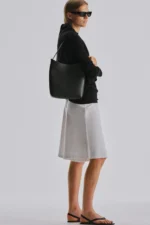 The Row Alma Shoulder Bag In Black