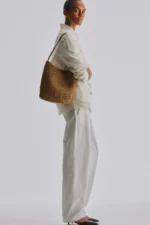 The Row Alma Thé Raffia Shoulder Bag