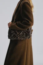 The Row Woven Alix Dark Brown Leather Bag