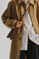 The Row N/S Park Dark Olive Leather Crossbody Bag