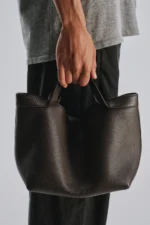 The Row Small Dark Brown Kit Tote Bag