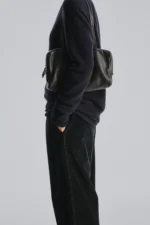 The Row Astra Walnut Shadow Leather Bowling Bag