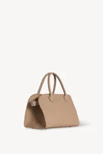 The Row Dark Taupe Soft Margaux 10 Leather Bag