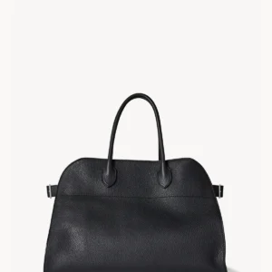 The Row Soft Margaux 15 Bag Black