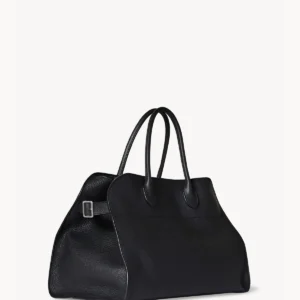 The Row Soft Margaux 15 Bag In Black