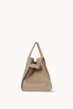 The Row Soft Margaux 15 Bag In Dark Taupe