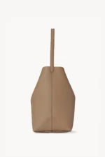 The Row Large N/S Park Dark Taupe Leather Tote Bag