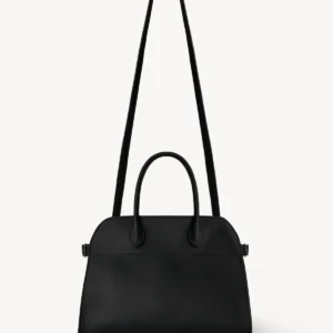 The Row Soft Margaux 12 Black Leather Bag
