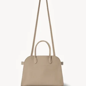 The Row Soft Margaux 12 Bag In Dark Taupe