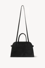 The Row Soft Margaux 12 Black Leather Bag
