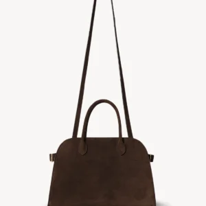 The Row Soft Margaux 12 Mocha Leather Bag