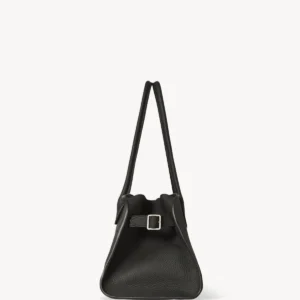 The Row Margaux Shoulder 12 Black Leather Bag