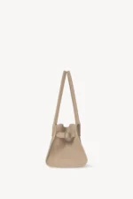 The Row Margaux Shoulder 12 Dark Taupe Leather Bag