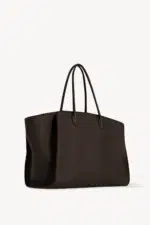 The Row Marlo Tote Bag With Walnut Shadow Finish