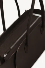 The Row Marlo 14 Walnut Shadow Leather Bag