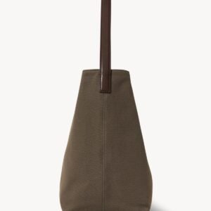 The Row Large N/S Park Taupe Leather Tote Bag