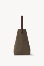 The Row Medium N/S Park Taupe Leather Tote Bag