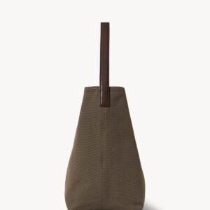 The Row Medium N/S Park Taupe Leather Tote Bag