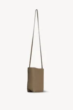 The Row N/S Park Crossbody Bag In Dark Taupe Leather