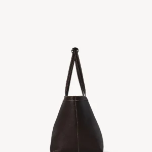 The Row Park Tote Three Stitch Bag In Dark Brown