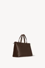 The Row Deep Brown Marcel Leather Bag