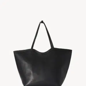 The Row XL Stitched Park Tote Bag In Black