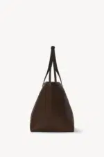 The Row XL Park Tote Bag With Stitched Detailing In Deep Brown