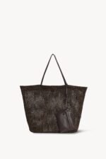 The Row Barn Tote Bag In Dark Brown