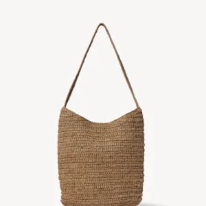 The Row Alma Shoulder Raffia Bag Thé